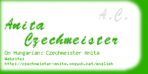 anita czechmeister business card